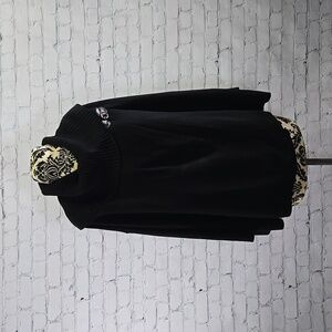 Sag Harbor Long Sleeve Black Poncho - Small/Medium